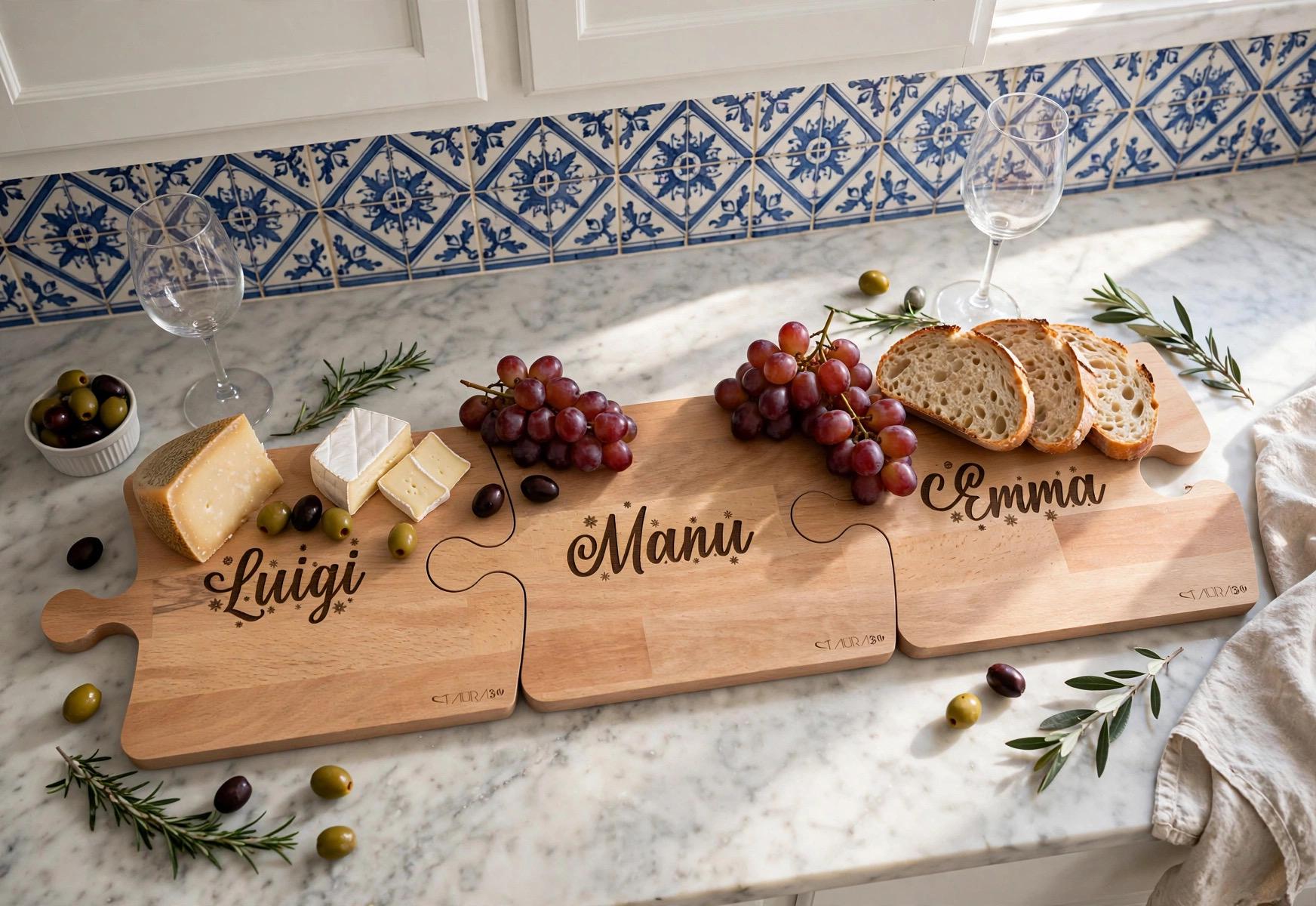 Tagliere in Legno Personalizzato a Puzzle - immagine 6